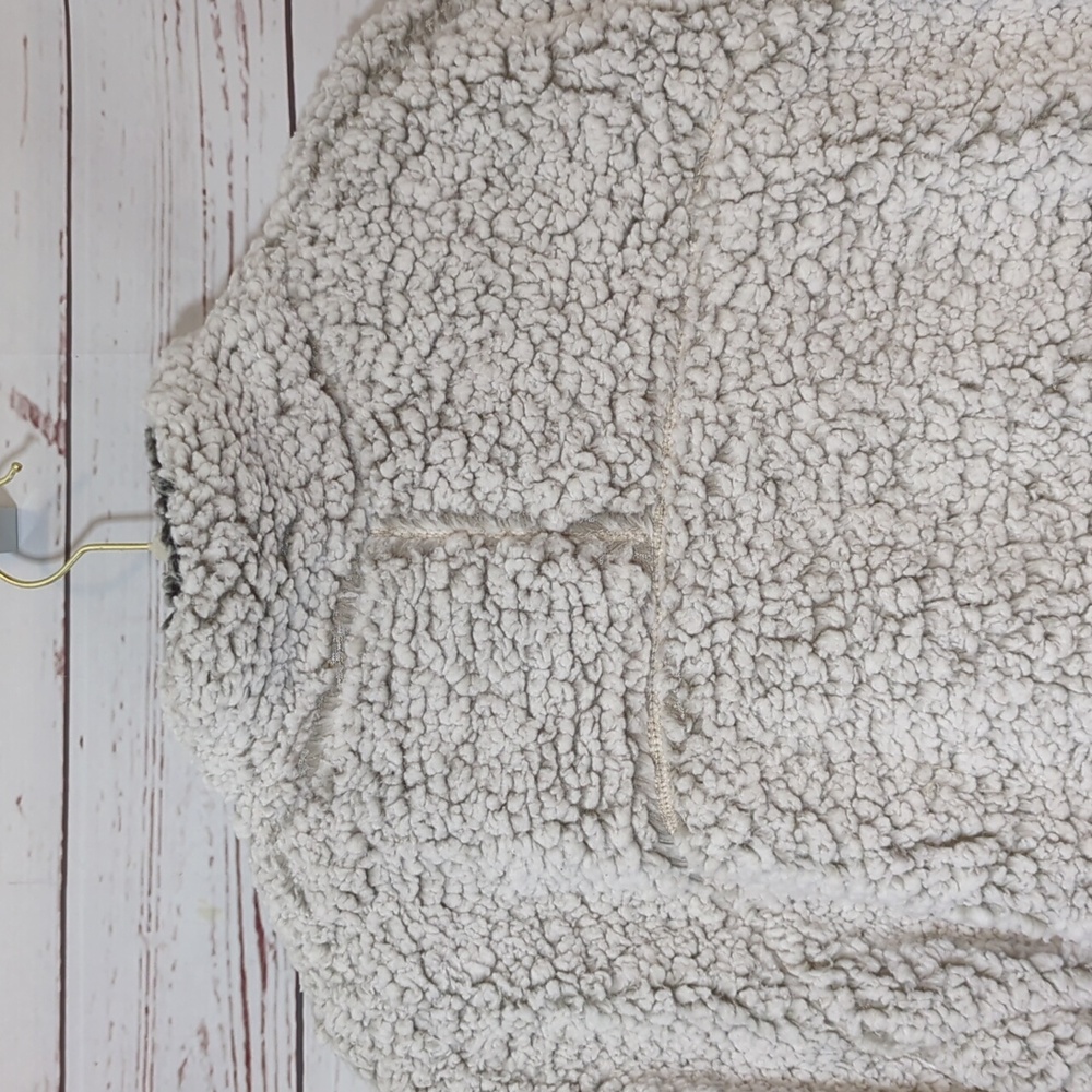 Thread and Supply Wubby Fleece Quarter Zip Soft Fuzzy Faux Fur Cozy Pullover Lar - Picture 14 of 16